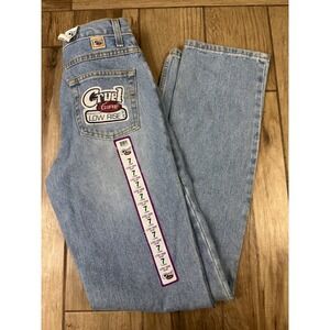 Cruel Girl Y2K Low Rise Slim Jeans Girls 7 Long Western NWT